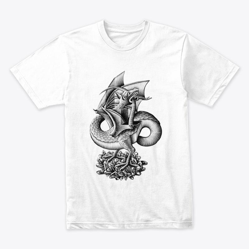 Black and white dragonprint