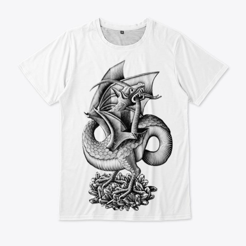 Black and white dragonprint