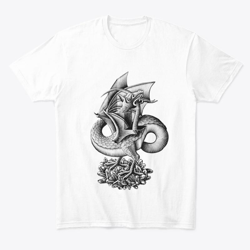 Black and white dragonprint